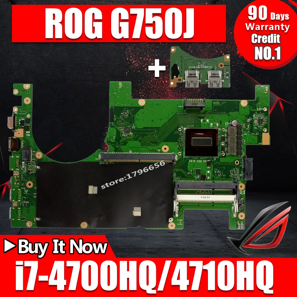  Send board +2D Laptop motherboard for ASUS G750JM G750JW G750JH G750JX G750J G750 Test original mai