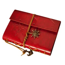 Хороший ретро личности Записные книжки Журнал Блокноты Скоросшиватели дневник Тетрадь Красный L