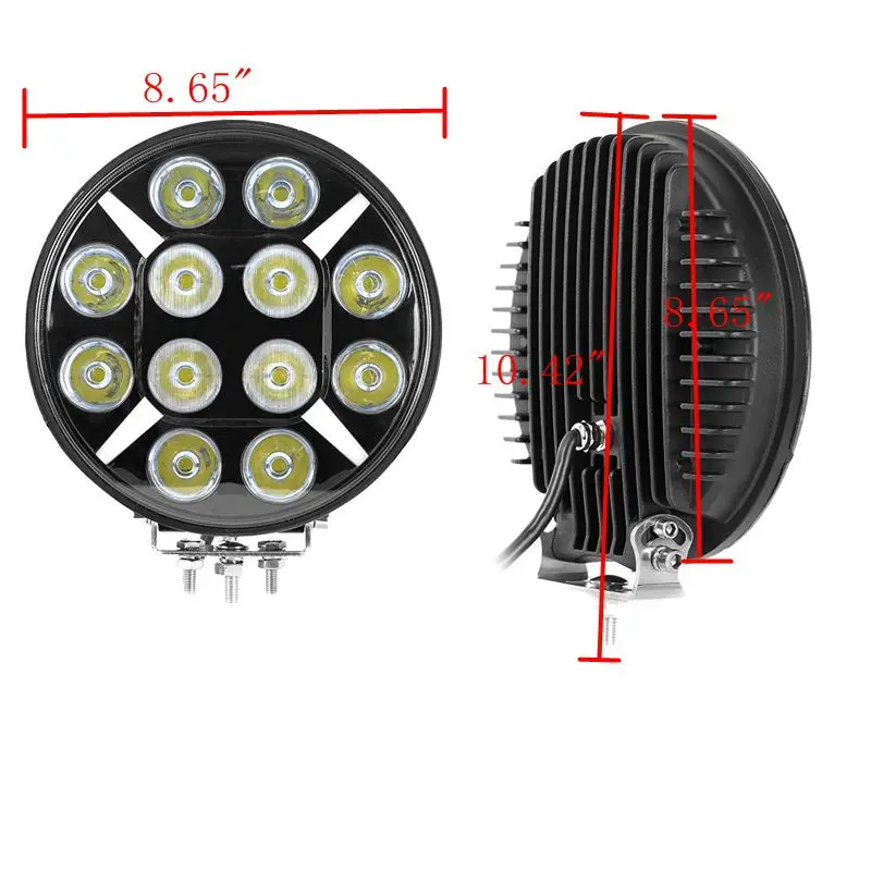 US $56.00 New 9 inch 240W offroad light Wrangler front bumper headlight car led work lights engineering inspection lights 12V 24V 4WD