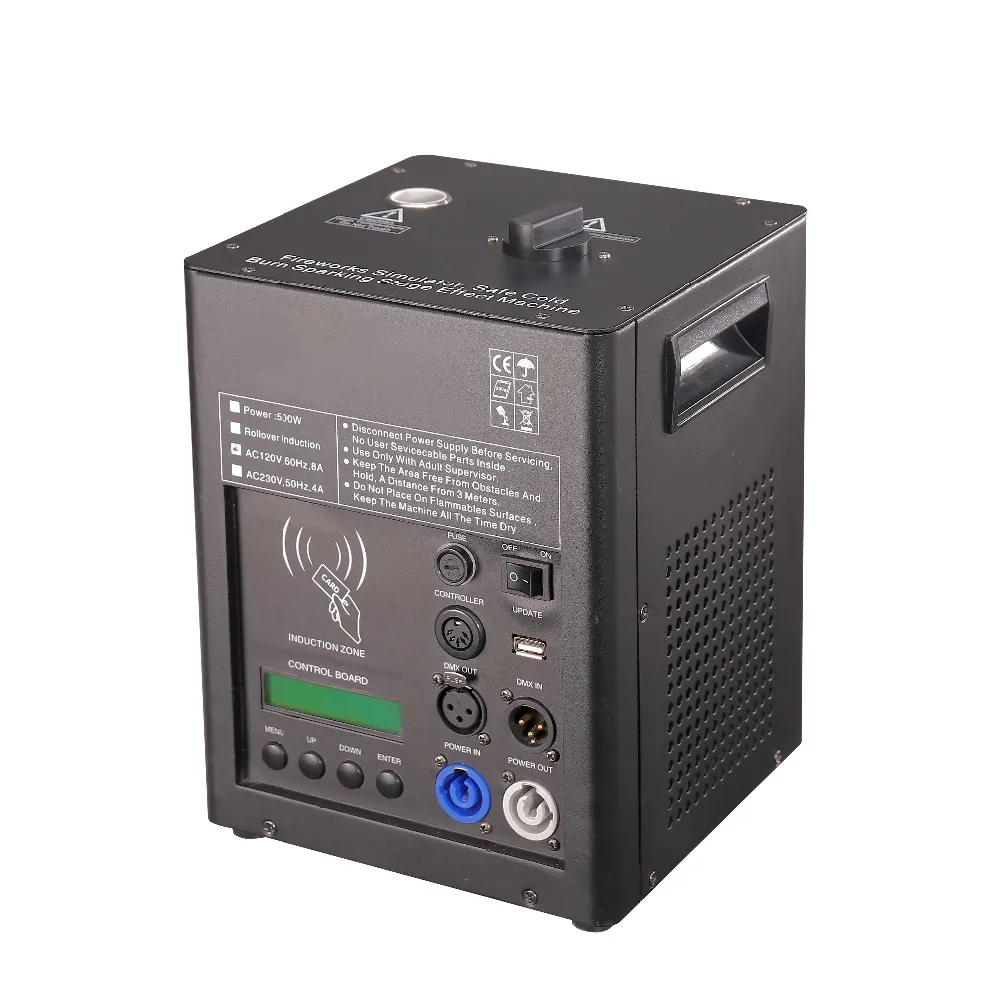 

2units 2m height 500w electric sparkler machine with flycase special coldfireworks DMX 512 ,rotation control for stage wedding