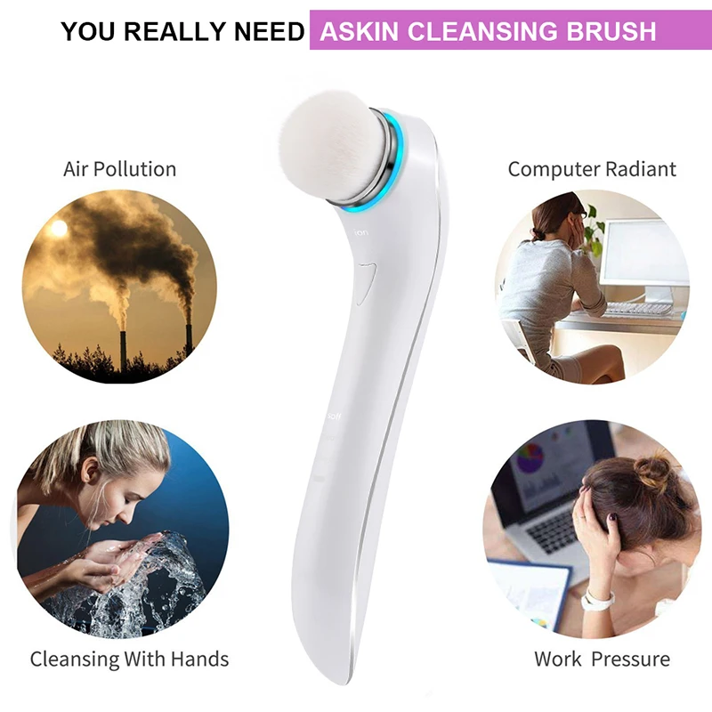 Electric Face Cleaning Brush Face Skin Care Brushes Facial Cleanser Face Massage Machine Waterproof