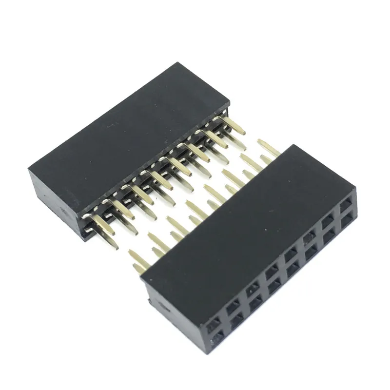 50PCS 2X8 Pin 16P 2.54mm Double Row Female Straight Header Pitch Socket Strip 