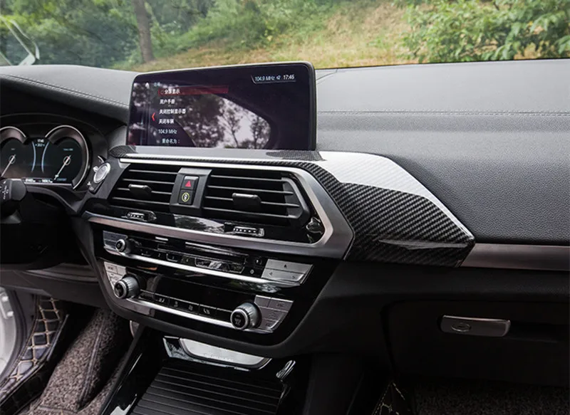 FSLLOVE FANGSHUILIN Console de Voiture Console Couverture de Tableau de Bord Couverture Trim Contenu pour BMW X3 G01 2018 2019 2020 2021