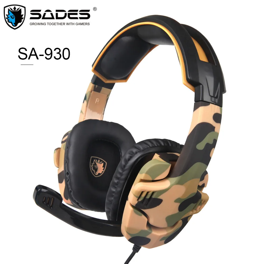 SADES SA-930 Casque PS4 Headset with Microphone PC Gamer Camouflage Stereo Headphones for PC Cell Phone New Xbox One Laptop (1)