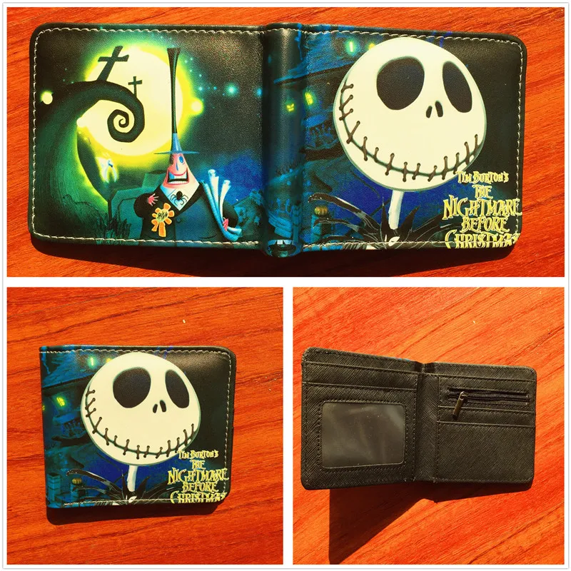 

The Nightmare Before Christmas Jack Anime Wallets Mens Leather Pu Wallet Cartoon Purse Short Wallet W587