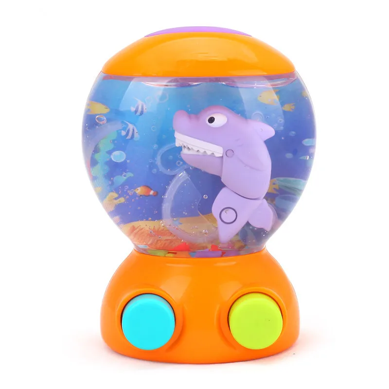 Детские Игрушки для ванны для детей детские водные игрушки Акула Рыба Охота игрушка ванная игра игровой набор Ранние развивающие новорожденный подарок - Цвет: Оранжевый