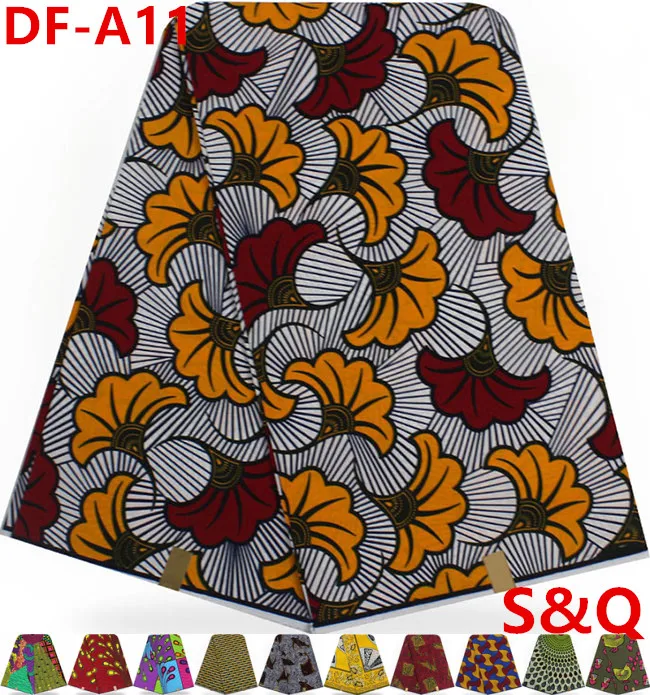 

African wax prints fabric hollandais wax real dutch wax african fabric 2019 high quality ankara fabric cotton fabric DF-A11