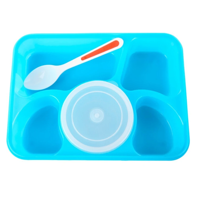 

5 Grids Student Lunch Box Microwave Lunch Box Bento Box Picnic Food Fruit Container Storage Bowl For Kids Adult
