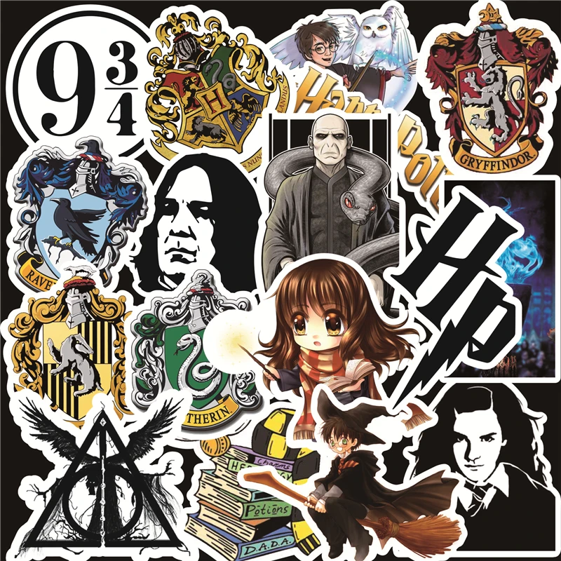 

30PCS Mixed Harry Stickers Set Cartoon Sticker children For Luggage Skateboard Laptop Stationery Anime Stickers