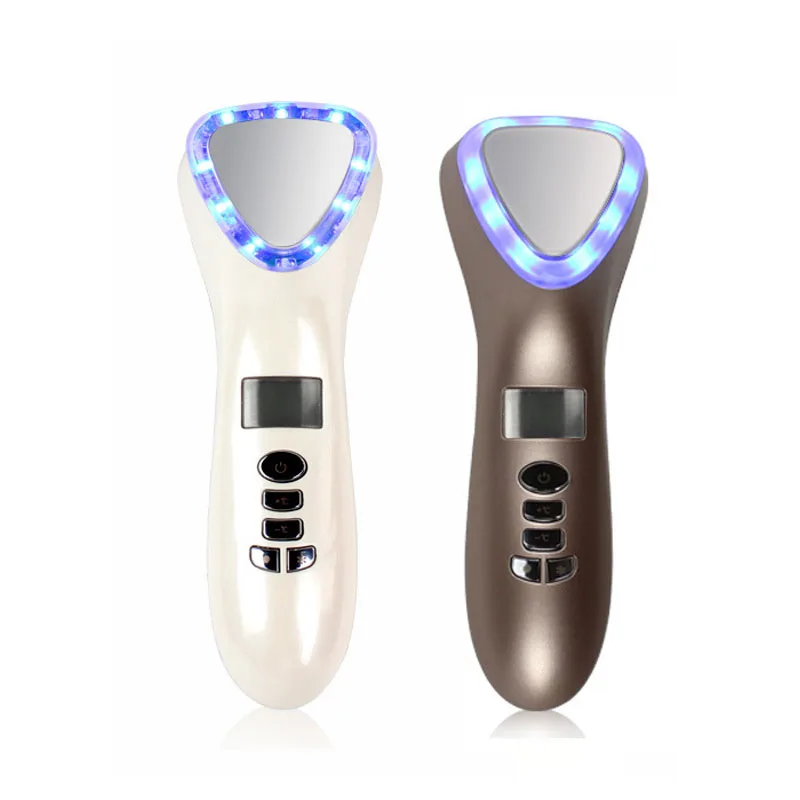 Ultrasonic Face Lifting Skin Firming Care Tool Hot Cold Hammer LED Light Photon Facial Massager Ultrasound Spa Beauty |