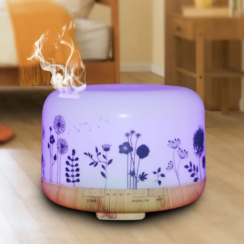 

500ML Large Capacity Ultrasonic Air Aroma Humidifier with Colorful LED Night LightEssential Oil Aromatherapy Diffuser Mist Maker