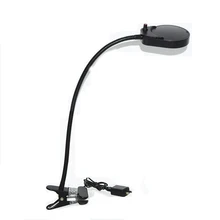 LED Illuminating Magnifier 5X 100MM Metal Hose Magnifying Glass Desk Table Reading Lamp Light with Clamp free ship wholesale led table magnifier flexiable soft rod desk lamp magnifying glass loupe clamp 5x magnifier clip fix
