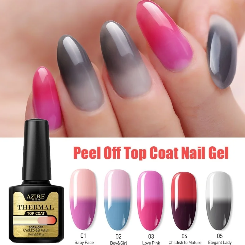 

Azure Beauty Temperature Chameleon UV Nail Gel Polish Nail Art Changing Color Led Gel Varnish Polish Long Lasting Thermo Led Gel