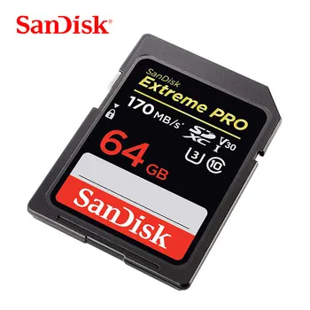 

SanDisk 128GB SD Card 64GB SDXC Memory Card 256GB UHS-I U3 Class10 V30 Extreme PRO Card 170MB/s 4K Full HD Video For SLR Camera
