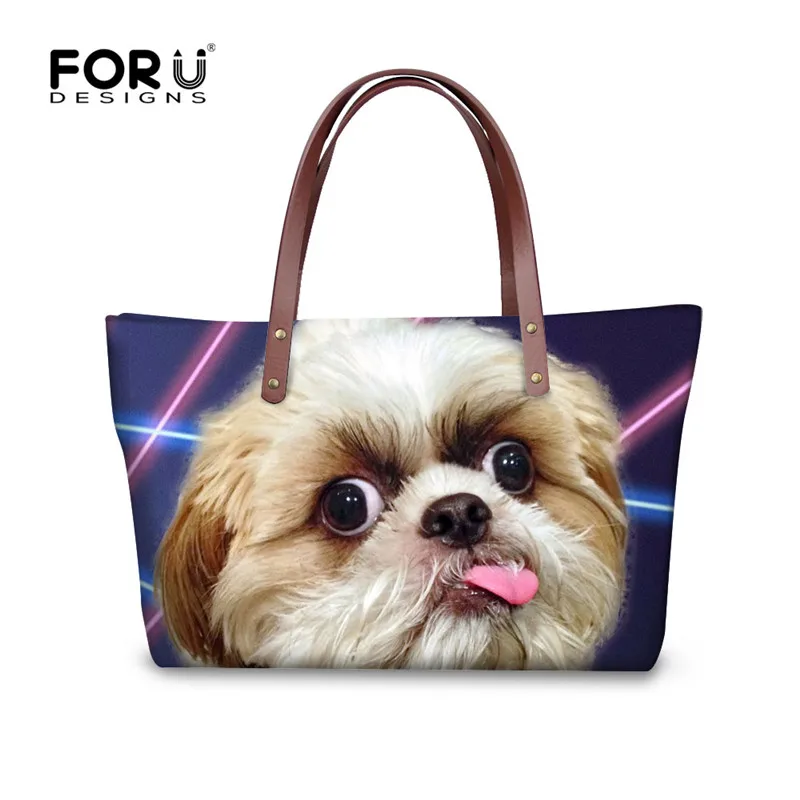 Buy FORUDESIGNS 3D Shih Tzu Printed Handbags Women