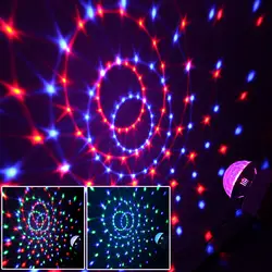 Сценическое освещение Звук-активация Вращающийся Диско DJ диско танцевальный зал KTV бар светодио дный LED RGB Кристалл магический шар эффект