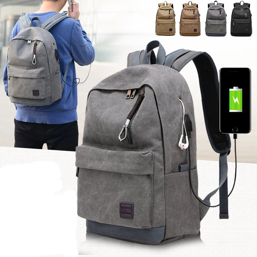 Aelicy модный дизайн USB внешний ноутбук рюкзаки холст Rugzak новейший Мужской Дорожный