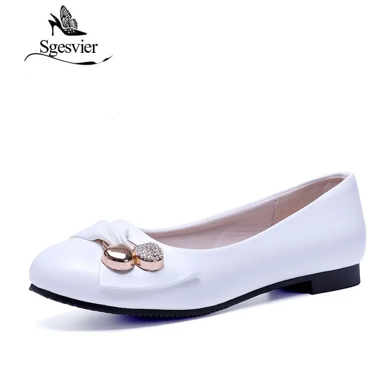 SGESVIER Women's Flats Fashion Shoes Flat Heel Shoes Large Size 34 47