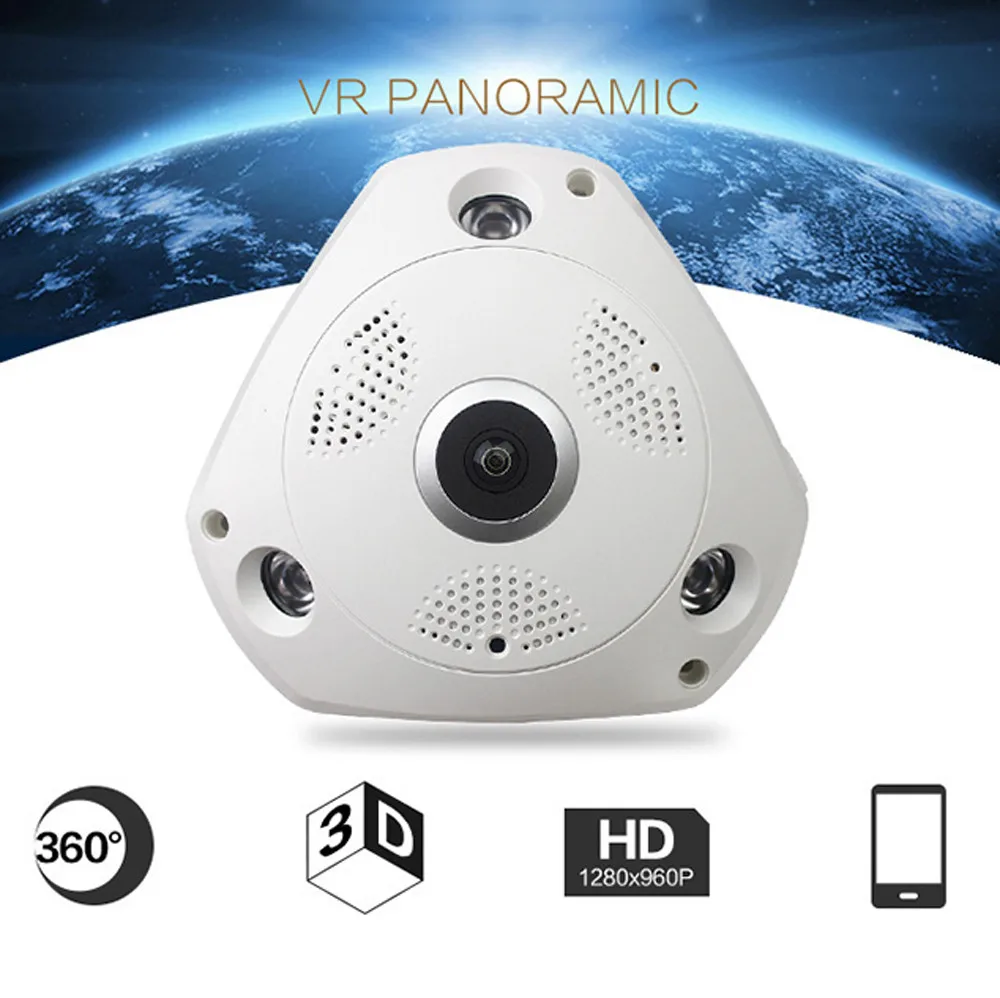 

HIPERDEAL FV-A3603 360 degree Panoramic 960P Hidden Wireless Camera Light Bulb Wifi FishEye Smart Hourse Device 14JANN