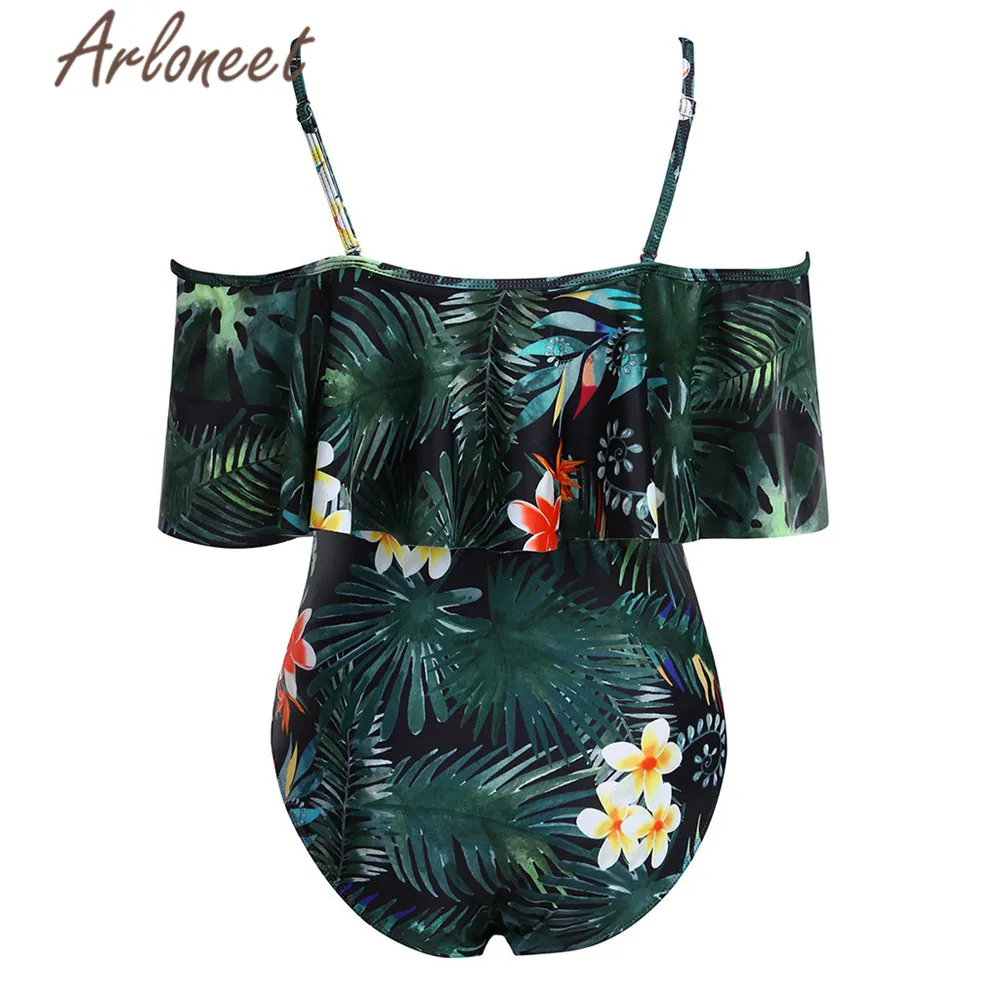 ARLONEET Clothes women maternity Swimwear high waist floral print beachwear strap Summer ladies pregnanct Swimsuit plus size