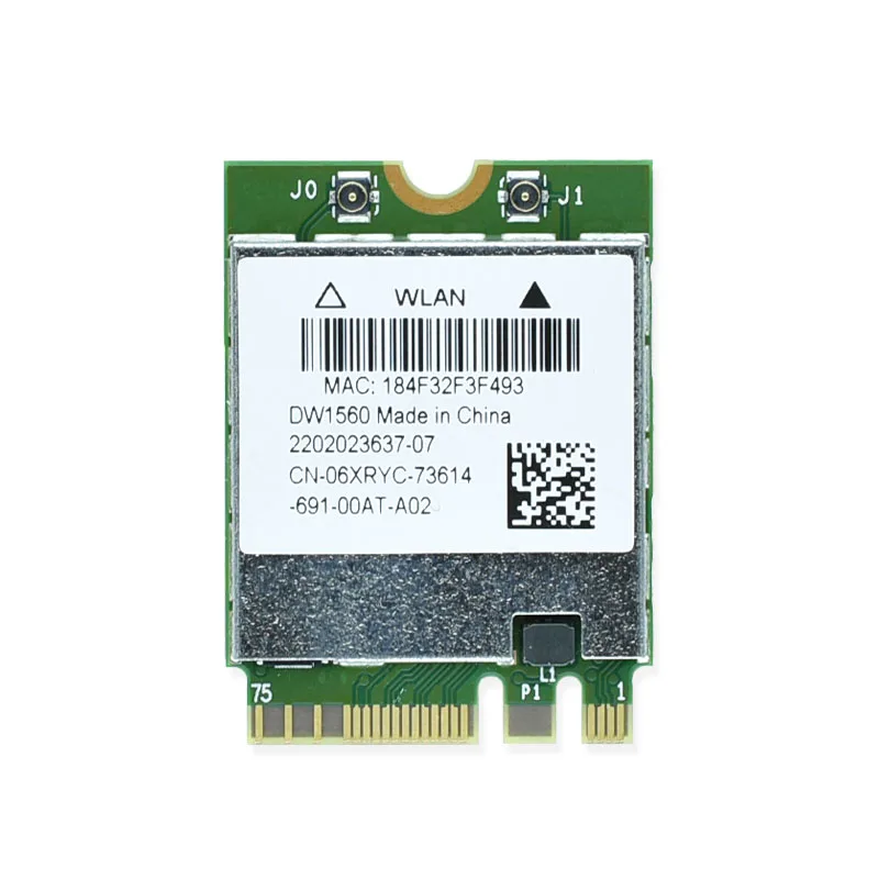 

New DW1560 BCM94352Z 2.4&5G 802.11ac M2 NGFF M.2 867Mbps BCM94352 Bluetooth 4.0 WiFi Wireless Network Card