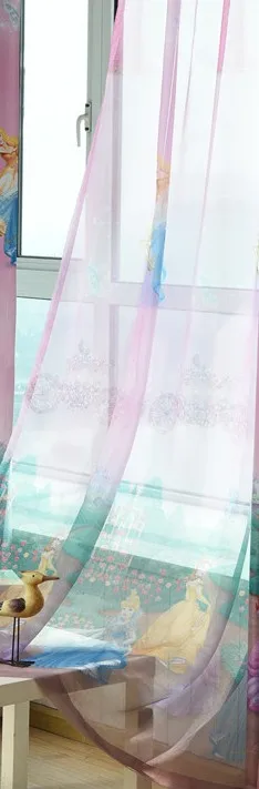 Затемненные шторы принцессы для девочек, занавески на окна в спальню, тюлевые шторы с рисунком для детской комнаты, милые римские шторы - Цвет: Tulle