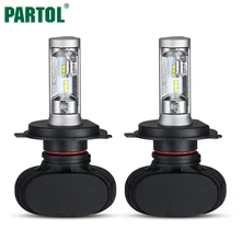 S1 Partol H4 9003 HB2 CSP LED Car Headlight Conversion Kit Hi-Lo Beam 50W 8000LM 6500K Fog Lamp Bulb for VW AUDI FORD KIA TOYATO