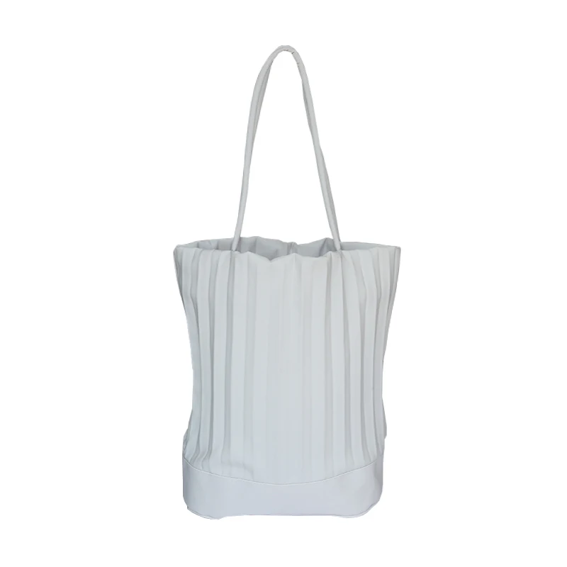 Nei Space Ruched плиссированная Эко сумка плюс плиссированная сумка-мешок Большая вместительная сумка через плечо сумка для покупок Miyake холщовые сумки - Цвет: gray