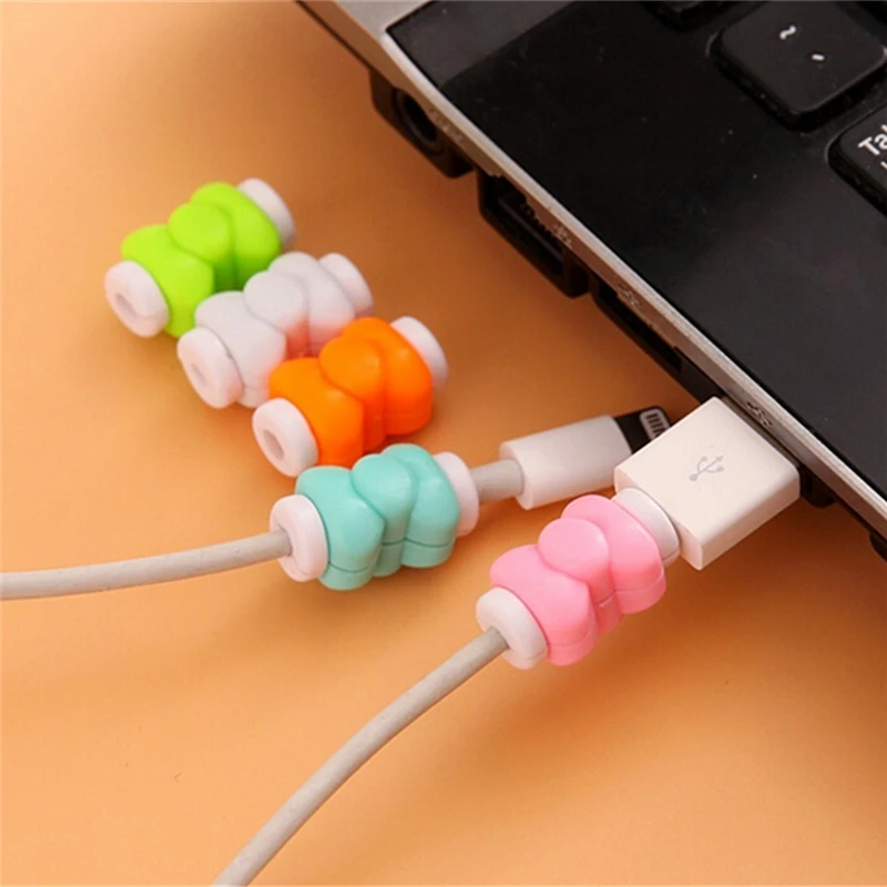 

10pcs USB Charger Wire Cable Protector Cover Earphone Line Data Cable Protection Sleeve Cable Winder For iPhone For Samsung