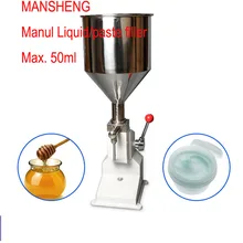 Дешевая маленькая жидкая паста ручная машина для розлива крема зубная паста наполнитель 50 мл 10 мл доза разливочная машина
