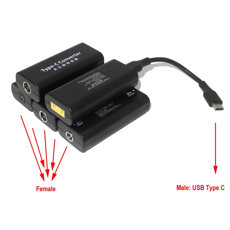 Laptop Power Jack Connector Dc Adapter Charger Converter for Lenovo Hp Asus 7.4*5.0 7.9*5.5mm Female to USB Type C Adaptor Male