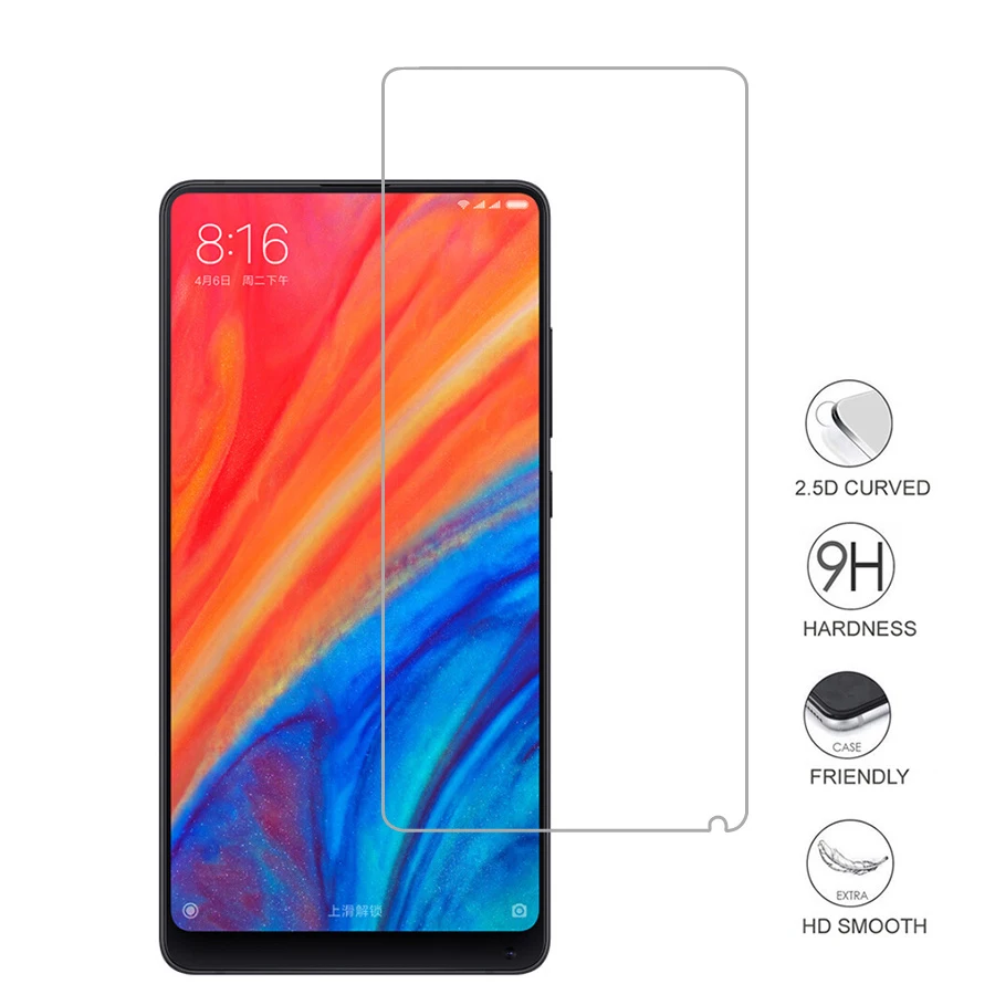 

2PCS Glass For Xiaomi Mi Mix 2S Screen Protector Tempered Glass for Xiaomi Mi Mix 2S Glasss For Xiaomi MiMix 2S Protective Film