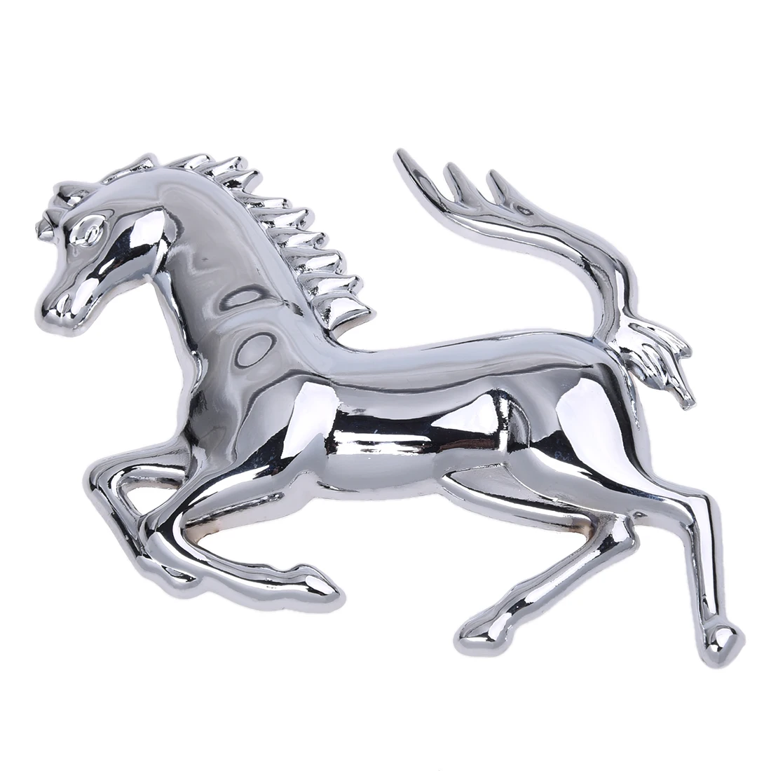 Silver Tone Horse Logo Emblem Badge 3D Sticker For Car in Badges From