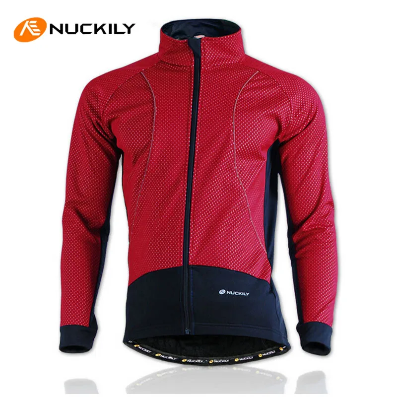 NUCKILY зимняя велосипедная одежда, непромокаемая флисовая куртка, теплая велосипедная ветрозащитная куртка Ropa Ciclismo, велосипедная куртка для мужчин