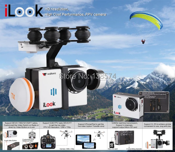 

Walkera FPV iLook Camera HD Resolution Support Micro SD Card