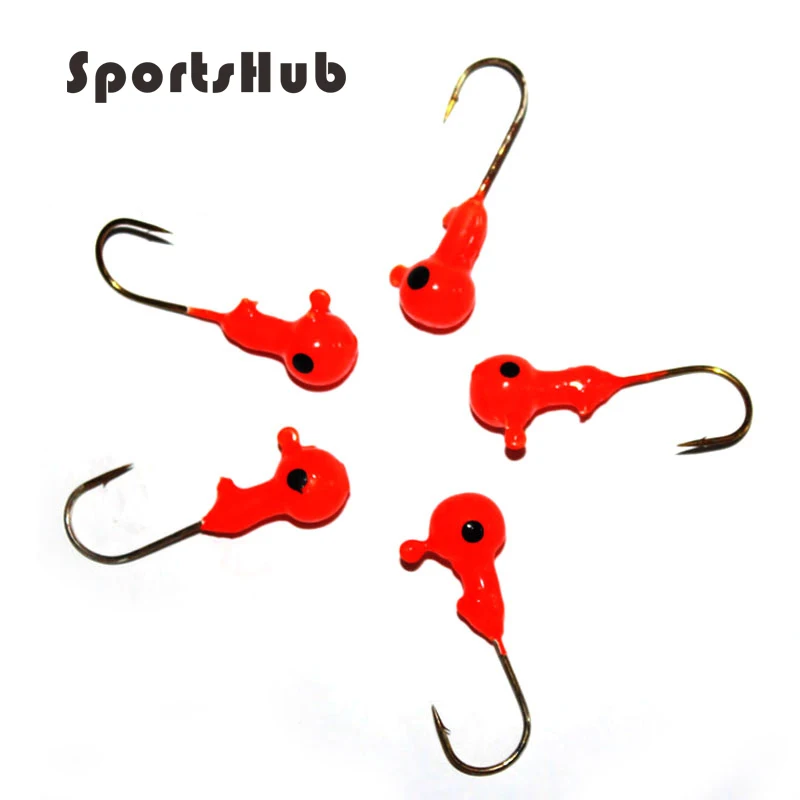 SPORTSHUB 4PCS/Lot Soft Lures Lead Head Hooks Fishhooks Fish hooks