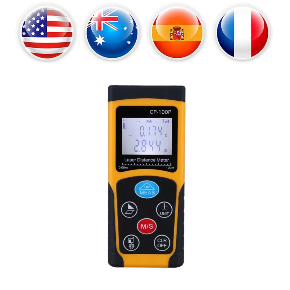 Handheld Digital IR Laser Distance Meter Compact Measure Range Finder
