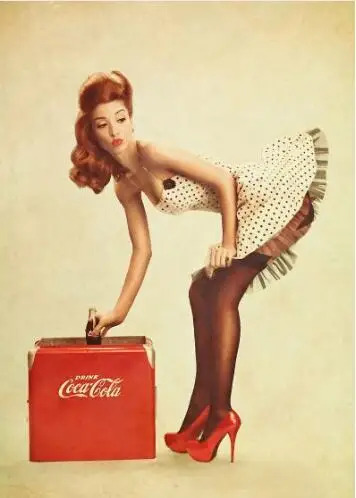 

Vintage Cola Pin Up Girl Lorry SILK POSTER Decorative Wall painting 24x36inch