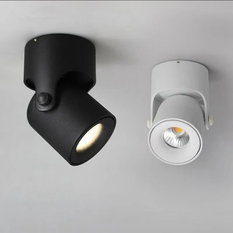 

10W 12W LED Ceiling Lamp Spot Light Downlight Surface Mounted COB Background Light Adjustable 180 Degrees Foyer BedRoom Light