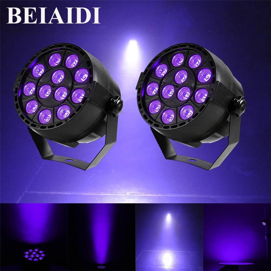 BEIAIDI UV LED Stage Light With Remote Sound Active 12 LEDs Auto DMX