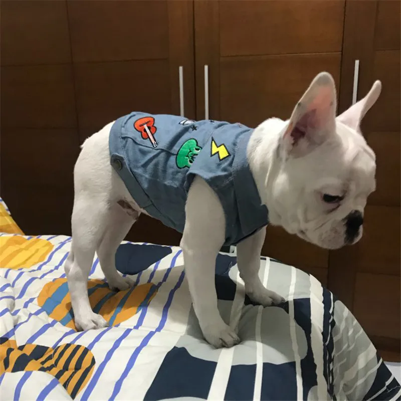 Denim Pet Dogs Clothes French Bulldog Jeans For Yorkshire Chihuahua Teddy Dogs Cowboy Clothing Autumn And Winter Coat Jeans13