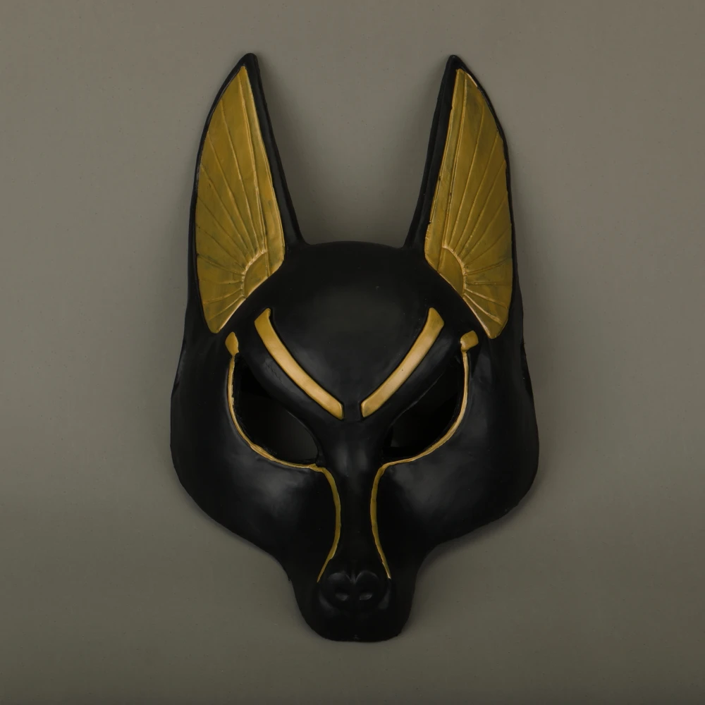 Египетская Anubis Косплей латексная маска для лица пена Canis spp голова волка животное