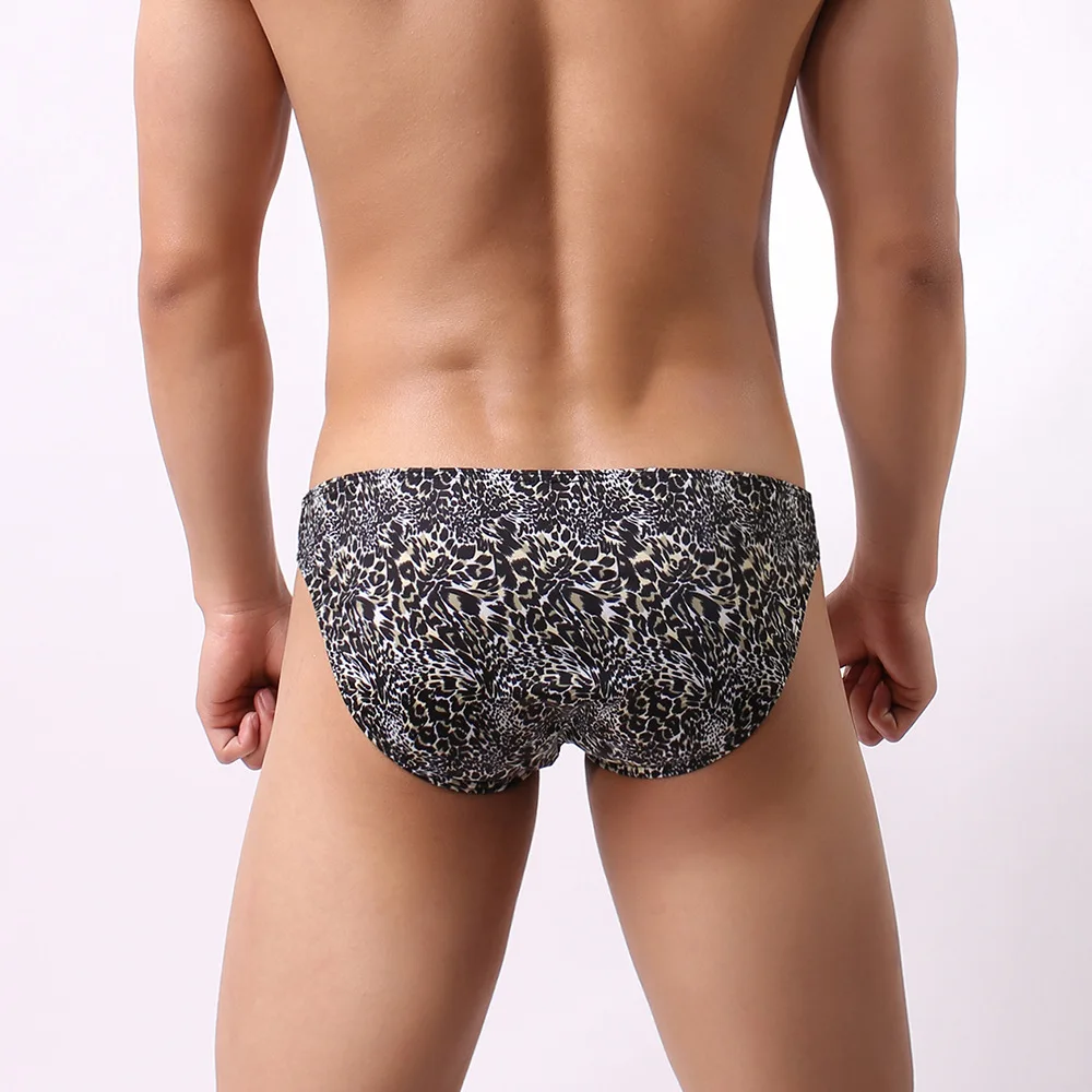 New Arrival Mens Sexy Underwear Low rise Leopard Print Briefs man