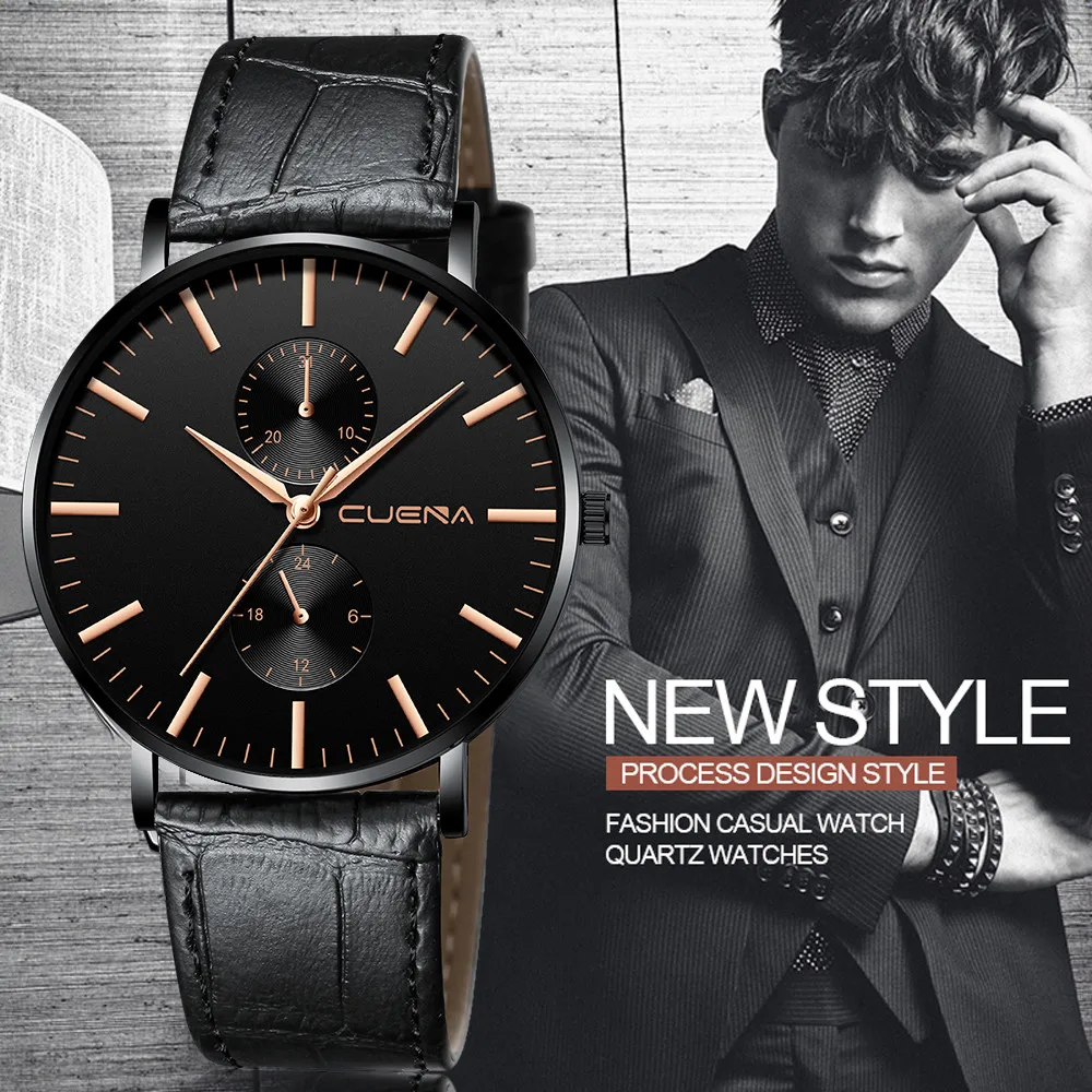 

Men Military Watch Men Date Alloy Case Synthetic Leather Analog Quartz Sport Watch Male relogios masculino Sport Watch