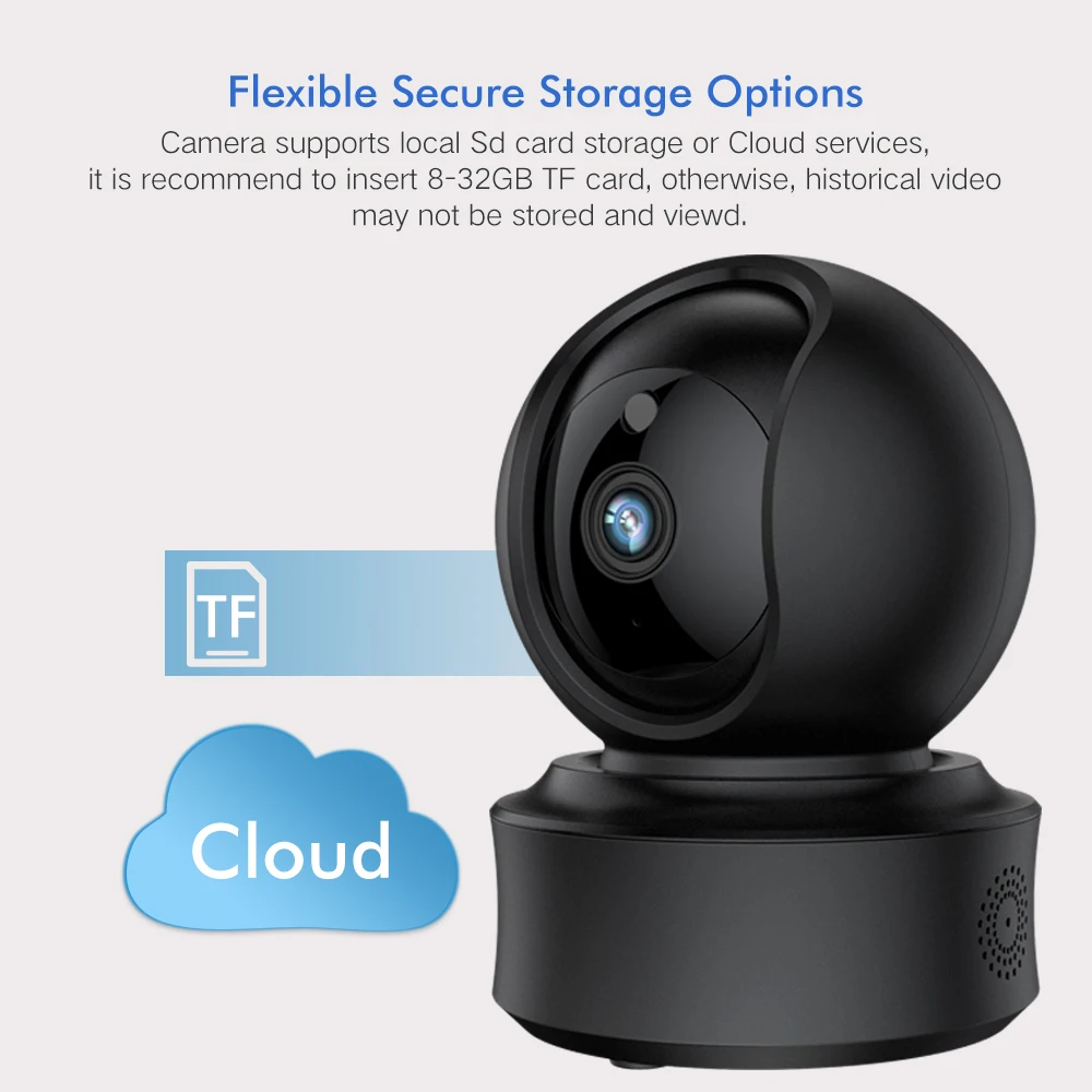 SDETER 1080P YI Cloud Camera Wireless Wifi IP Camera Security Surveillance P2P Night Vision Pan/Tilt/Zoom Motion Tracking Indoor