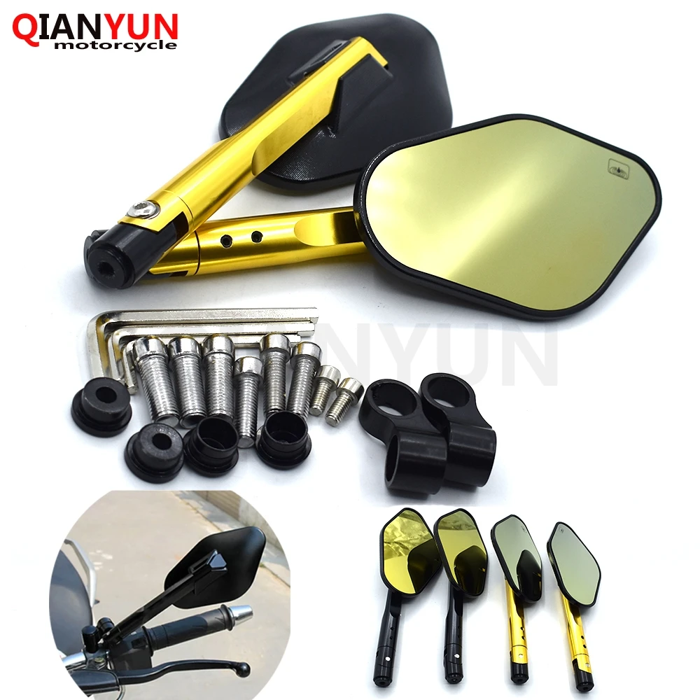 

For Yamaha FZ1 FZ8 XJ6 FZ6 FZ6R MT-07/FZ-07 FZ-09/MT-09 YZF R6 R1 New universal motorcycle 8mm 10mm CNC aluminum rearview mirror