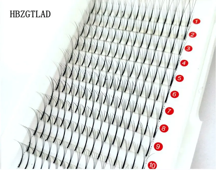 HBZGTLAD 3D/4D/6D русский объемное наращивание ресниц короткий стержень предварительно сделанные вентиляторы ресниц Горячая ресниц индивидуальные расширения