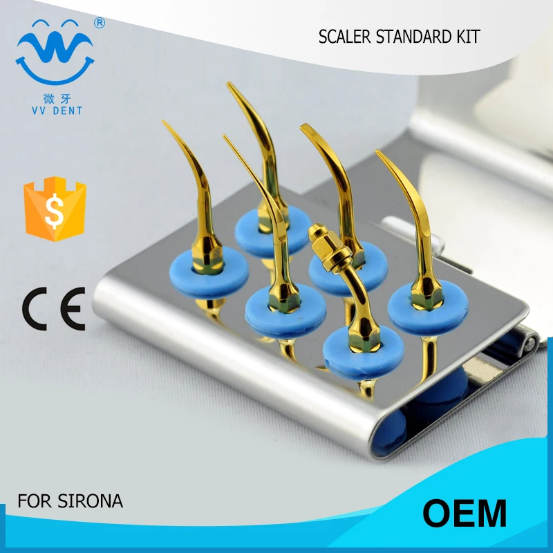 5 pcs SRSKG Sirona DENTAL titanium scaling kit for Sirona PerioSonic