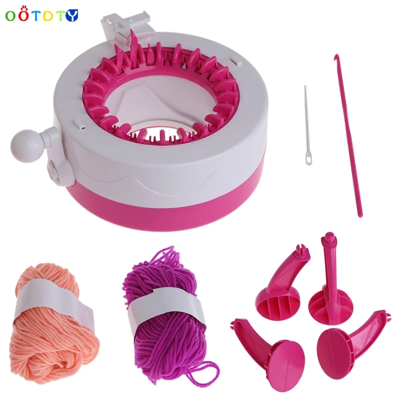 

Manual Hats Scarves Knitting Machine DIY Toy Gift With 2 Wool for Children Kids