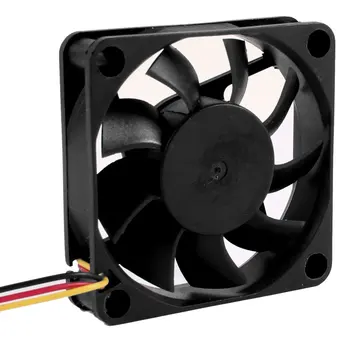 

ETCS-Hot Sale DC 12V 0.2A Black Plastic 3 Pin Connector PC Computer Case Cooling Fan 60x60mm